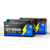 2 pack of WattCycle 12V 100Ah Caravan Leisure Battery with Bluetooth