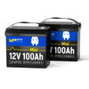 2 pcs WattCycle 12V 100Ah Mini deep cycle batteries