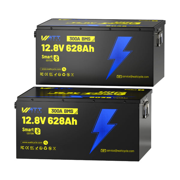 2 pcs of WattCycle 12V 628Ah Ultra Bluetooth LiFePO4 Battery