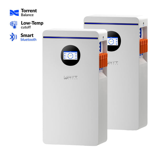 【📦 Recogida en almacén】Batería doméstica WattCycle de 48 V y 314 Ah para montaje en pared con Bluetooth &Equilibrio activo