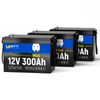 3 pcs WattCycle 12V 280Ah Mini Deep Cycle LiFePO4 Batteries