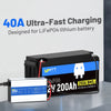 40A ultra fast charging function of WattCycle 14,6V 40A AC-DC LiFePO4 Battery Charger