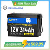【🔥 Offerta lampo di 48 ore】Batteria WattCycle 12V 314Ah Mini LiFePO4 con Bluetooth | Certificazione ECE R10