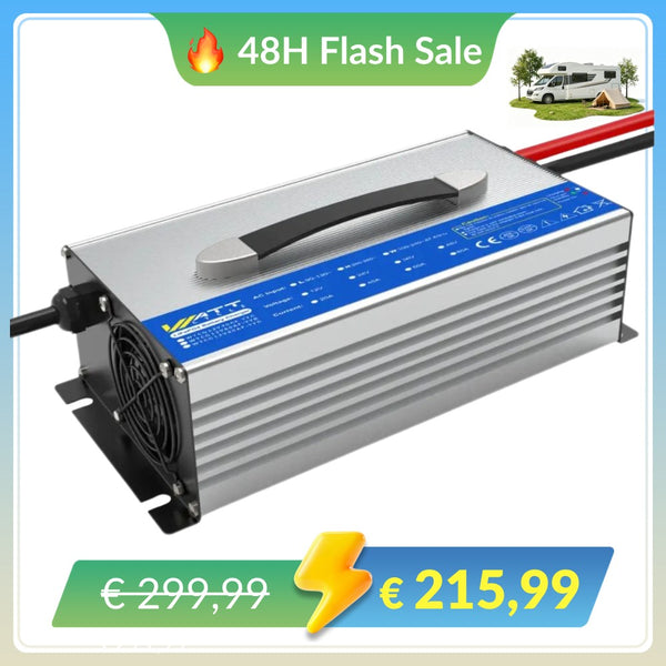 【🔥 【Oferta relámpago de 48 horas】Cargador de baterías WattCycle de 12 V y 60 A para baterías LiFePO4