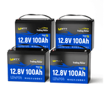 4 pack WattCycle 12V 100Ah Deep Cycle Trolling Motor Battery with Bluetooth