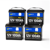 4 pcs WattCycle 12V 100Ah Mini deep cycle batteries