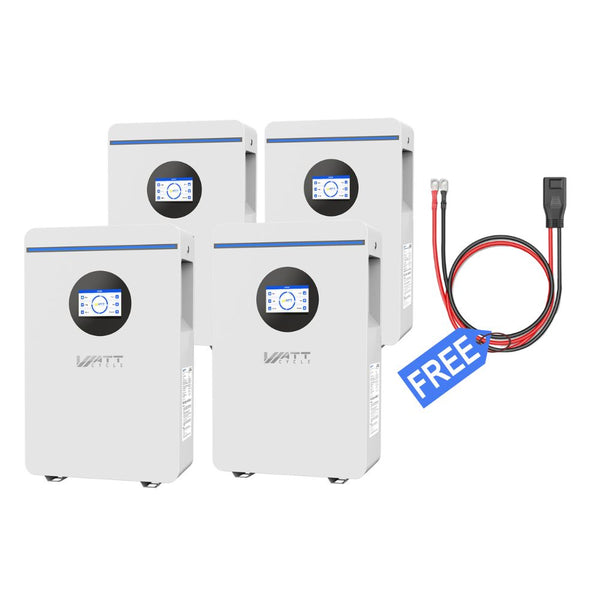【🌸 Mother’s Day Sale】WattCycle 48V 100Ah Wall-mounted Solar Battery with Active Balance & Bluetooth