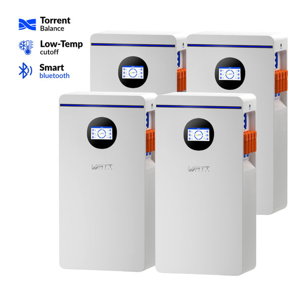 【📦 Recogida en almacén】Batería doméstica WattCycle de 48 V y 314 Ah para montaje en pared con Bluetooth &Equilibrio activo