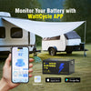 Bluetooth 5.0 function to monitor the WattCycle 12V 628Ah Ultra Bluetooth LiFePO4 Battery