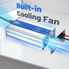 Built-in cooling fan of WattCycle 14,6V 40A AC-DC LiFePO4 Battery Charger