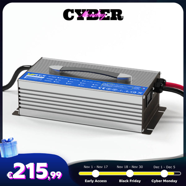 【🛒 Chargeur de batterie WattCycle 12 V 60 A LiFePO4 pour le Cyber Monday