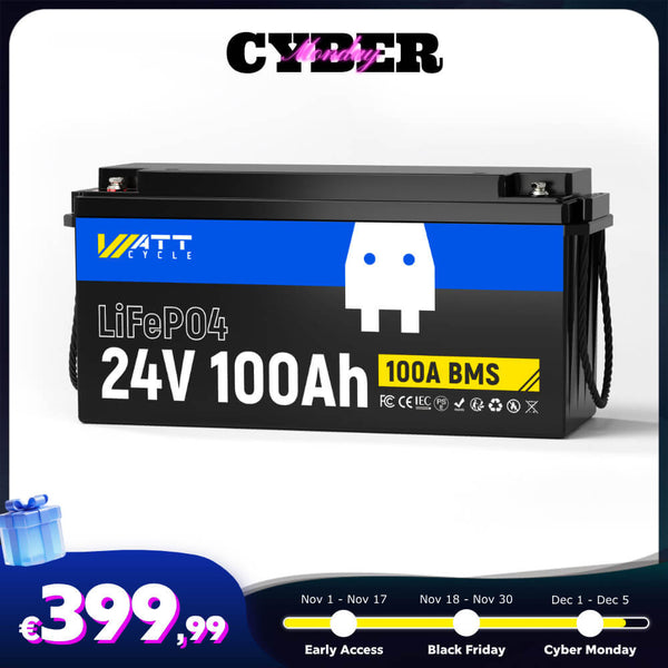【🛒 Cyber ponedjeljak】WattCycle 24V 100Ah LiFePO4 baterija