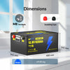 Dimensions, weight and size of WattCycle 12V 628Ah Ultra Bluetooth LiFePO4 Battery