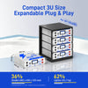 Expandable Feature of WattCycle 48V 100Ah 3U Server Rack LiFePO4 Battery with Bluetooth