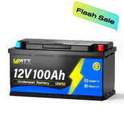 Flash Sale - WattCycle 12V 100Ah Camper Leisure Battery with Bluetooth