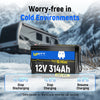 Low-temp cut-off protection of WattCycle 12V 314Ah Mini LiFePO4 Battery with Bluetooth