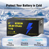 Low-temp cut-off protection of WattCycle 24V 314Ah Ultra LiFePO4 Battery with Bluetooth