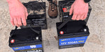 Mini size WattCycle 12V 100Ah Mini LiFePO4 battery compared with lead acid battery