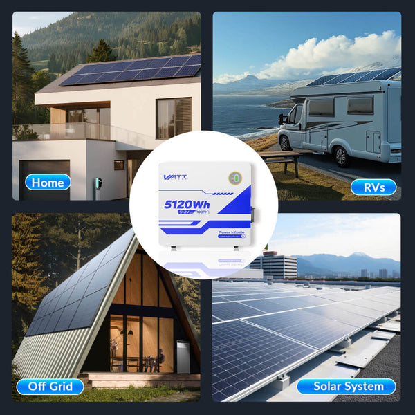 Multiple usage occasions of WattCycle 48V(51.2V) 100Ah Wall Mount LiFePO4 Battery