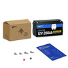 Package content of WattCycle 12V 200Ah LiFePO4 Deep Cycle Lithium Battery