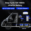 WattCycle 12V 100Ah Deep Cycle LiFePO4 Battery for RV application