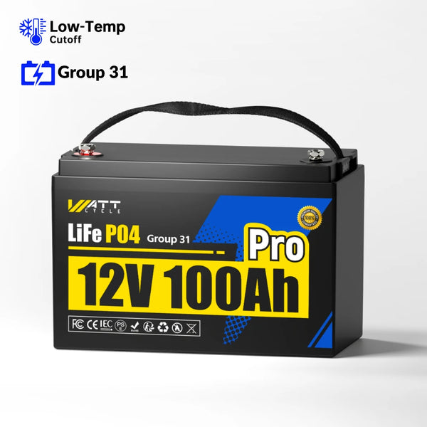 WattCycle 12V 100Ah Pro Lithium Leisure Battery with 110A BMS