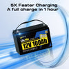 WattCycle 12V 100Ah Pro Lithium Leisure Battery with 5x fast charging