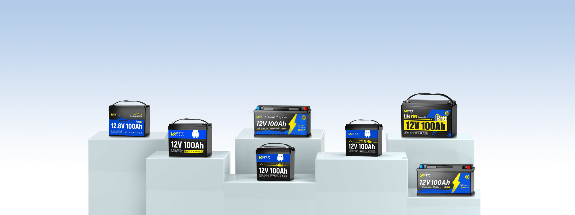 WattCycle 12V 100Ah Series Batteries