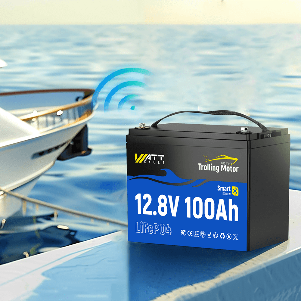 WattCycle 12V 100Ah Trolling Motor batteries for boat - Bluetooth Collection
