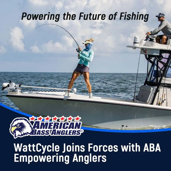 WattCycle 12V 100Ah deep cycle trolling motor battery with ABA Bass Anglers