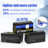 WattCycle 12V 200Ah LiFePO4 Deep Cycle Lithium Battery size and weight