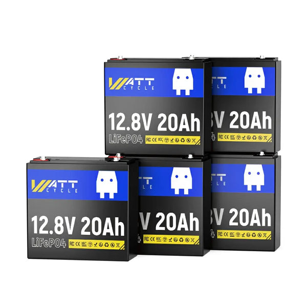 WattCycle_12V_20Ah_LiFePO4_battery_5_pack
