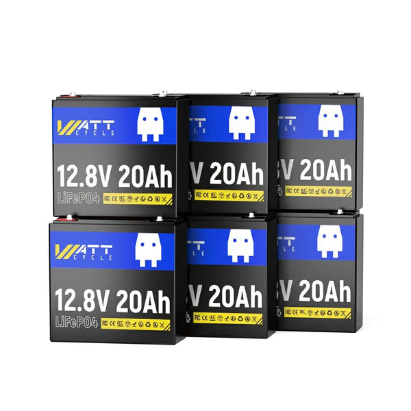 WattCycle_12V_20Ah_LiFePO4_battery_6_pack