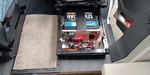 WattCycle 12V 280Ah Mini Bluetooth battery used under seat of the motorhome