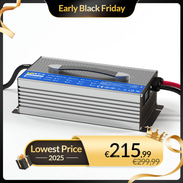 WattCycle 12V 60A LiFePO4 Battery Charger - Early Black Friday