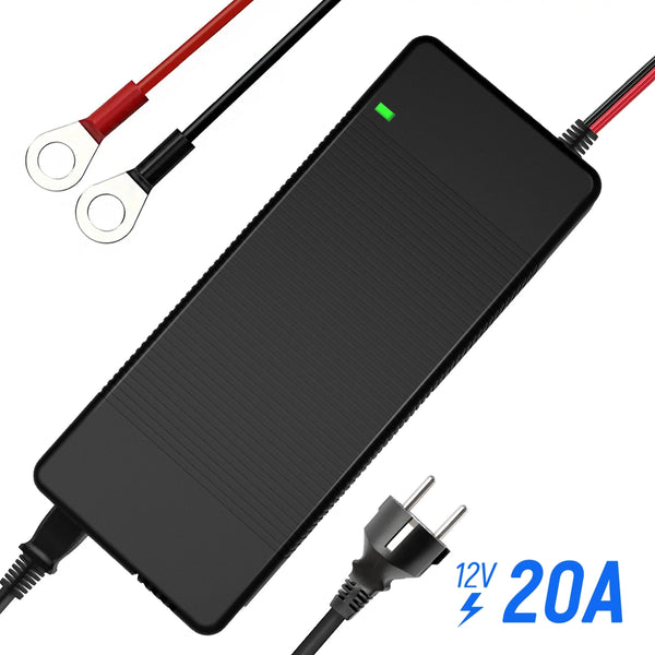 WattCycle 14.6V 20A AC-DC LiFePO4 Battery Charger with Plastic Shell