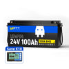WattCycle 24V 100Ah LiFePO4 Battery with a Monitor