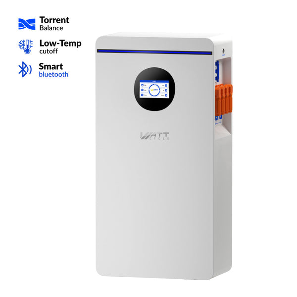 【📦 Recogida en almacén】Batería doméstica WattCycle de 48 V y 314 Ah para montaje en pared con Bluetooth &Equilibrio activo