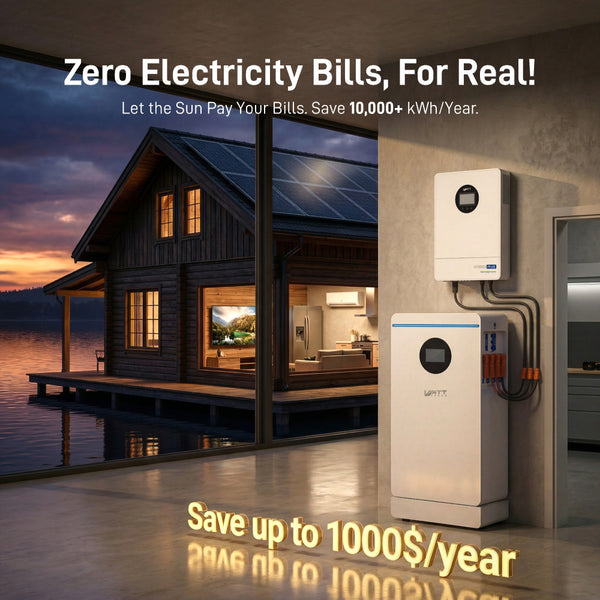 【📦 Pickup at Warehouse】WattCycle 48V 314Ah Wall-mounted Home Battery with Bluetooth & Active Balance