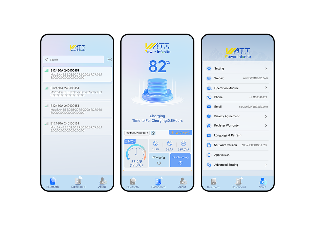 WattCycle Bluetooth Guide Step 1