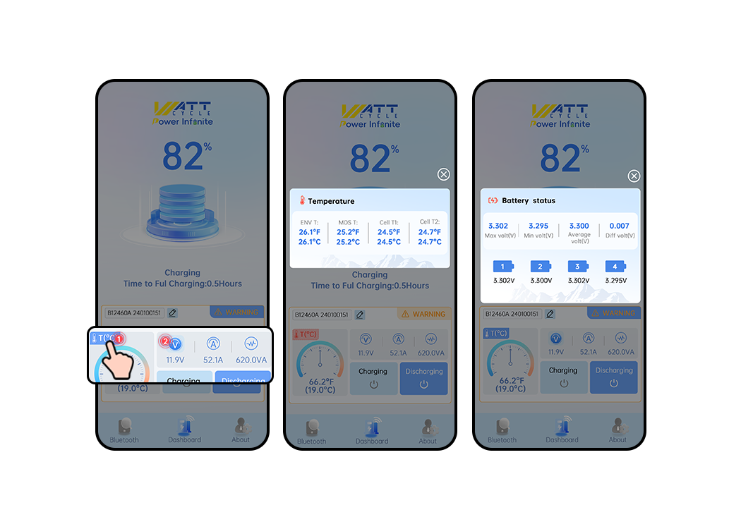WattCycle Bluetooth Guide Step 2