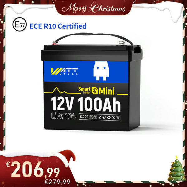 WattCycle Christmas Sale - 12V 100Ah Mini LiFePO4 Battery with Bluetooth.jpg__PID:ff0e72a9-cee1-414a-938d-f23eb595a035