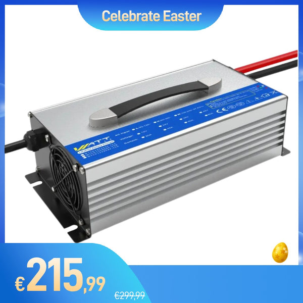 【🐣 Πασχαλινές εκπτώσεις】Φορτιστής μπαταρίας WattCycle 12V 60A LiFePO4