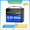 【🔧【Promoção do Dia do Trabalho】Bateria de ciclo profundo para motor de pesca WattCycle 12V 100Ah com Bluetooth
