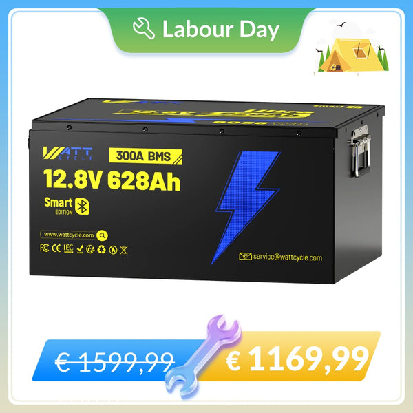 【🔧Razprodaja za praznik dela】WattCycle 12V 628Ah ultra litijeva baterija z Bluetoothom