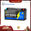 WattCycle New Year Sale - 12V 100Ah Camper Leisure Battery with Bluetooth