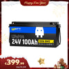 【🎇 Πρωτοχρονιάτικες εκπτώσεις】Μπαταρία WattCycle 24V 100Ah LiFePO4