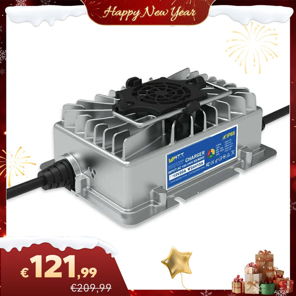 【🎇 Saldi di Capodanno】Caricabatterie per batterie LiFePO4 AC-DC WattCycle 24V 15A
