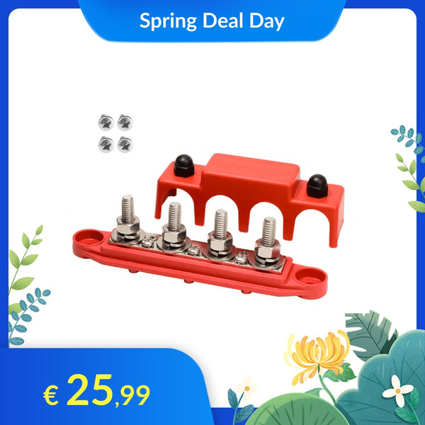 【🌸 Forårstilbud】WattCycle Samleskinne 250A (Rød)