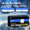 Working Temperature of WattCycle 24V 100Ah deep cycle LiFePO4 battery